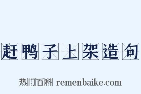 赶鸭子上架造句是什么意思的图片